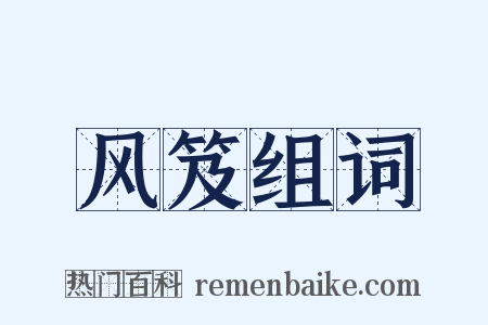风笈组词是什么意思的图片